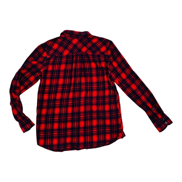 J.Crew Womens Boyfit Plaid Flannel Shirt Size M Americana Cabincore Lumberjack - Picture 4 of 12